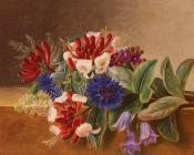 A Still Life With Honeysuckle - 约翰·劳伦茨·延森